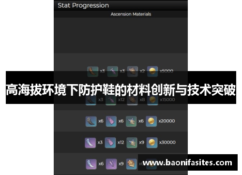 高海拔环境下防护鞋的材料创新与技术突破